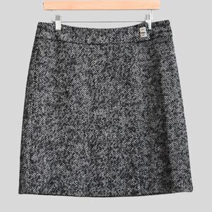 MICHAEL KORS Wool & Cotton Wrap Herringbone Skirt Size 4